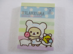 Cute Kawaii San-X Rilakkuma Bear Shima Mini Notepad / Memo Pad - D - Stationery Writing Message