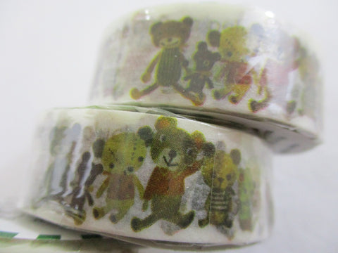 Cute Kawaii Shinzi Katoh Washi / Masking Deco Tape - Teddy Bear ♥ Classics - for Scrapbooking Journal Planner Craft