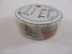 Cute Kawaii Shinzi Katoh Washi / Masking Deco Tape - Basketful Strawberries - for Scrapbooking Journal Planner Craft