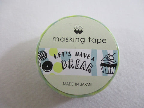 Cute Kawaii Mind Wave Let's have a Break Washi / Masking Deco Tape - for Scrapbooking Journal Planner Craft