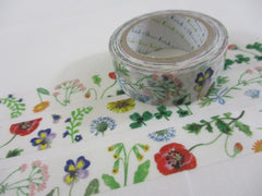 Cute Kawaii Shinzi Katoh Washi / Masking Deco Tape -  Beautiful Flowers - for Scrapbooking Journal Planner Craft