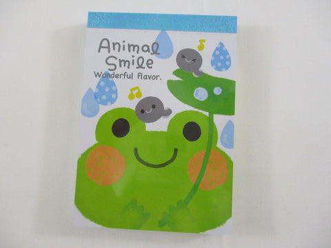 Cute Kawaii Kamio Animal Smile Frog Mini Notepad / Memo Pad - Stationery Design Writing Collection