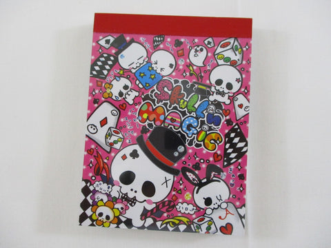 Cute Kawaii Pool Cool Skull Magic Halloween Mini Notepad / Memo Pad - Stationery Design Writing Collection