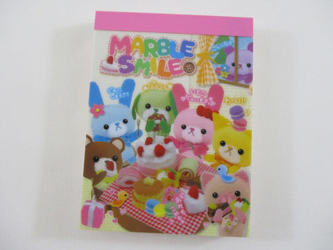 Cute Kawaii Kamio Rabbit Marble Smile Mini Notepad / Memo Pad - Stationery Design Writing Collection