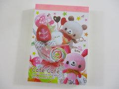 Cute Kawaii Kamio Bear Cafe Cafe A Mini Notepad / Memo Pad - Stationery Design Writing - Vintage Collectible