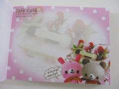 Cute Kawaii Kamio Bear Cafe Cafe C Mini Notepad / Memo Pad - Stationery Design Writing - Vintage Collectible