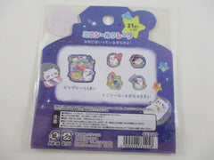 Cute Kawaii Crux Hedgehog Assorted Glitter Stickers Flake Sack - for Journal Planner Craft Scrapbook Collectible
