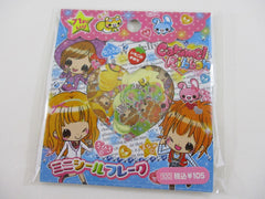 Cute Kawaii Girl Friends Caramel Ribbon Stickers Sack - Vintage