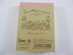 Cute Kawaii San-X Sumikko Gurashi Rabbit Mini Notepad / Memo Pad - A - Stationery Writing Message