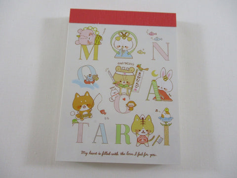 Cute Kawaii Q-lia Bear Cat Rabbit Mini Notepad / Memo Pad - Stationery Designer Writing Paper Collection