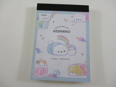 Cute Kawaii Crux Keshikko Penguin Seal Cat Mini Notepad / Memo Pad - C - Stationery Designer Paper Collection