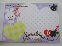 Cute Kawaii Q-Lia Rabbit Sweet Bitter Time Mini Notepad / Memo Pad - Stationery Designer Writing Paper Collection