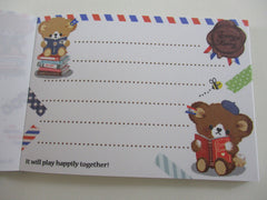 Cute Kawaii Q-Lia Bear Eeny and Meeny Mini Notepad / Memo Pad - Stationery Design Writing Collection