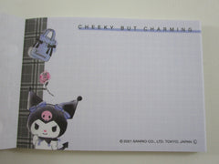 Cute Kawaii Kuromi Cheeky but Charming Mini Notepad / Memo Pad - A - Stationery Designer Paper Collection