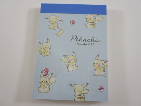 Cute Kawaii Kamio Pikachu Pokemon Nintendo Game Freak Mini Notepad / Memo Pad - Stationery Designer Paper Collection