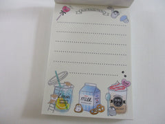 Cute Kawaii Q-Lia Little Animal Cafe Coffee and Sweets Mini Notepad / Memo Pad - Stationery Design Writing Collection