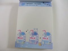 Cute Kawaii Q-Lia Tiny dust Bear Milk Carton Mini Notepad / Memo Pad - Stationery Design Writing Collection