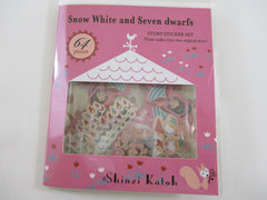 Cute Kawaii Snow White and Seven dwarfts Flake Stickers Sack - Shinzi Katoh Japan - for Journal Agenda Planner Scrapbooking Craft