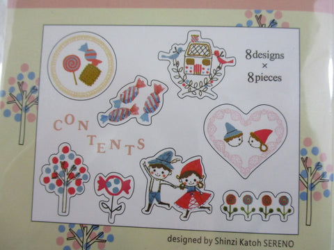 Cute Kawaii Hansel and Gretel Flake Stickers Sack - Shinzi Katoh Japan - for Journal Agenda Planner Scrapbooking Craft