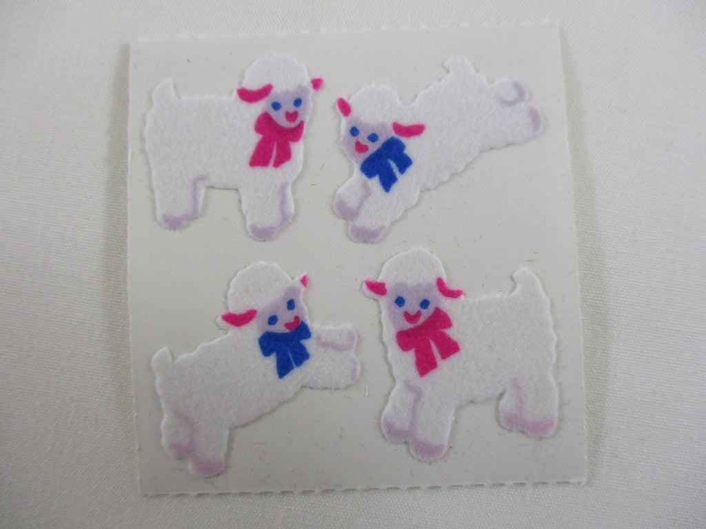 Sandylion Lamb Fuzzy Sticker Sheet / Module - Vintage & Collectible