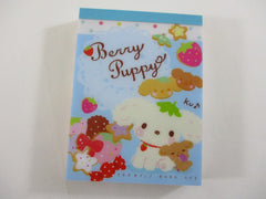 Cute Kawaii San-X Berry Puppy Mini Notepad / Memo Pad - E - 2010 - Rare HTF