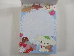 Cute Kawaii San-X Berry Puppy Mini Notepad / Memo Pad - E - 2010 - Rare HTF