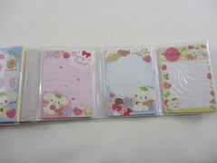 Cute Kawaii San-X Berry Puppy Mini Notepad / Memo Pad with Mini Erasers - 2010 - Rare HTF