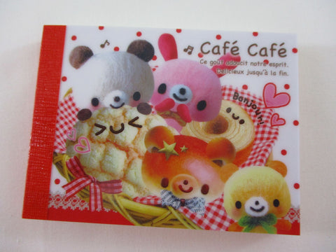 Cute Kawaii Kamio Bear Cafe Cafe G Mini Notepad / Memo Pad - Stationery Design Writing - Vintage Collectible