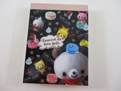 Cute Kawaii Kamio Bear Cafe Cafe I Mini Notepad / Memo Pad - Stationery Design Writing - Vintage Collectible