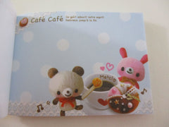 Cute Kawaii Kamio Bear Cafe Cafe J Mini Notepad / Memo Pad - Stationery Design Writing - Vintage Collectible