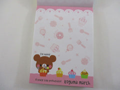 Cute Kawaii Mind Wave Bear Koguma March Mini Notepad / Memo Pad - Stationery Design Writing Collection