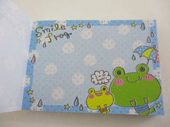 Cute Kawaii Crux Frog Smile Mini Notepad / Memo Pad - Stationery Design Writing Collection