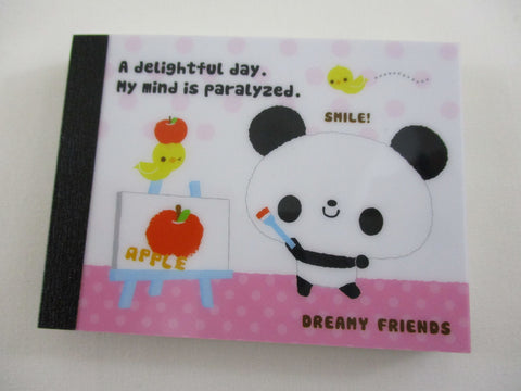 Cute Kawaii Kamio Panda Dreamy Friends Mini Notepad / Memo Pad - Stationery Design Writing Collection