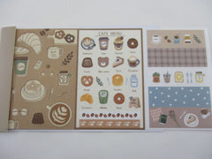 Cute Kawaii Qlia Sticker Sheet fold to mini booklet - Coffee Shop - for Journal Planner Craft Organizer Calendar
