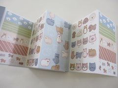 Cute Kawaii Qlia Sticker Sheet fold to mini booklet - Cat Dog Kitten Puppy - for Journal Planner Craft Organizer Calendar