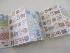 Cute Kawaii Qlia Sticker Sheet fold to mini booklet - Cat Dog Kitten Puppy - for Journal Planner Craft Organizer Calendar