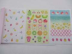 Cute Kawaii Qlia Sticker Sheet fold to mini booklet - Fresh Fruits - for Journal Planner Craft Organizer Calendar