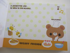 Cute Kawaii Kamio Bear Dreamy Friends Mini Notepad / Memo Pad - Stationery Designer Paper Collection