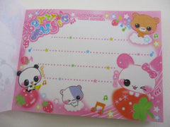Cute Kawaii  Q-Lia Hamster Panda Rabbit Berry Mini Notepad / Memo Pad - Stationery Designer Paper Collection