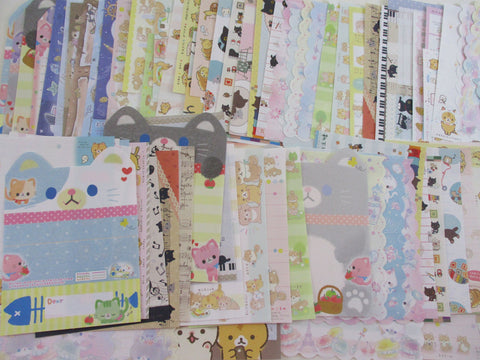 Grab Bag Cat Kitten Theme 70 pcs Paper Memo Note Set Stationery Cute Kawaii