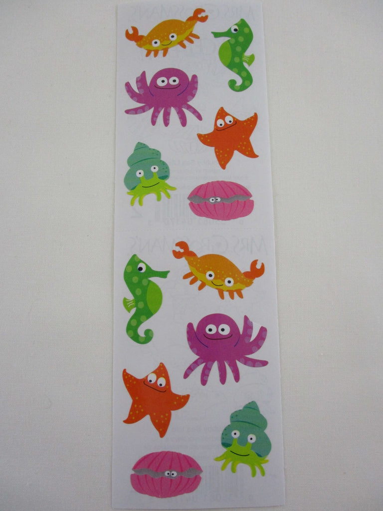 Mrs Grossman Chubby Sea Life Sticker Sheet / Module - Vintage & Collectible