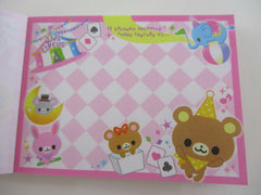 Cute Kawaii  Q-Lia Bears Circus Mini Notepad / Memo Pad - Stationery Designer Paper Collection