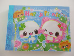 Cute Kawaii Crux Cat Happy Friends Mini Notepad / Memo Pad - Stationery Designer Paper Collection
