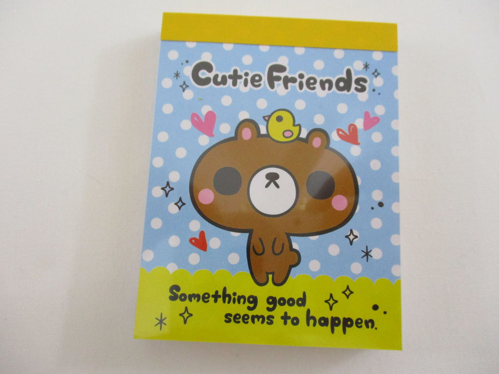 Cute Kawaii Pool Cool Bear Cutie Friends Mini Notepad / Memo Pad - Stationery Designer Paper Collection
