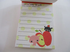 Cute Kawaii Crux Pig Piggy Happy Sweet Boo Mini Notepad / Memo Pad - Stationery Design Writing Collection