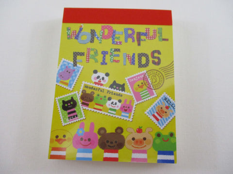 Cute Kawaii Kamio Wonderful Friends Mini Notepad / Memo Pad - Stationery Designer Paper Collection