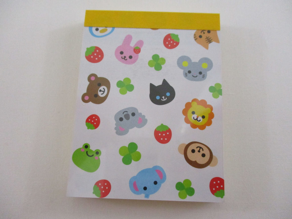 Cute Kawaii  Q-Lia Strawberry Animals Mini Notepad / Memo Pad - Stationery Designer Paper Collection