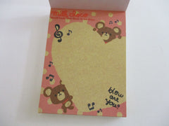 Cute Kawaii  Q-Lia Bear Milk Choco Mini Notepad / Memo Pad - Stationery Designer Paper Collection