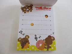 Cute Kawaii  Q-Lia Bear Milk Choco Mini Notepad / Memo Pad - Stationery Designer Paper Collection