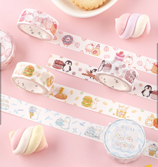 Cute Kawaii BGM Washi / Masking Deco Tape - Animal ♥ Food series - Chocolate Penguin - for Scrapbooking Journal Planner Craft